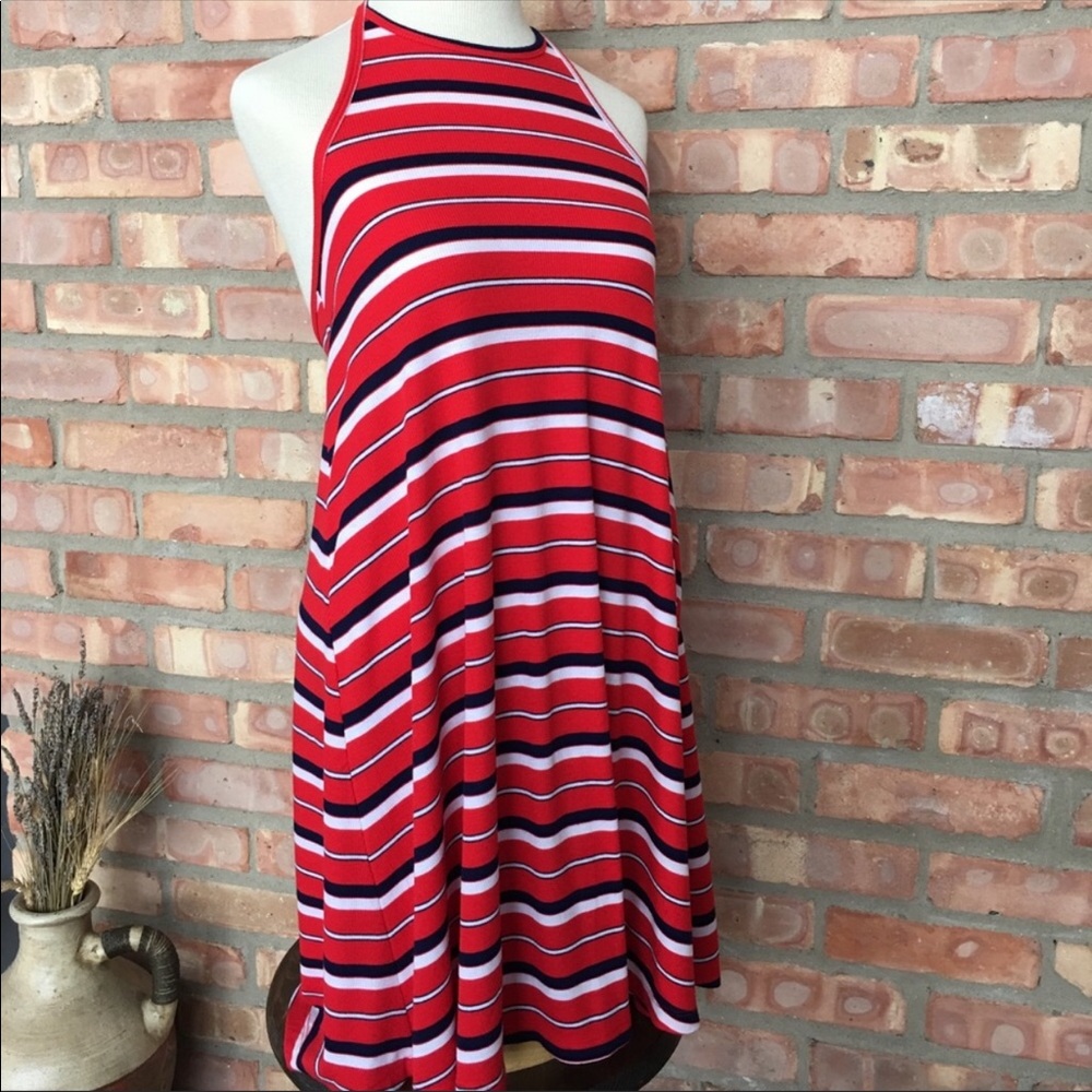 Mossimo red, white, and blue halter dress